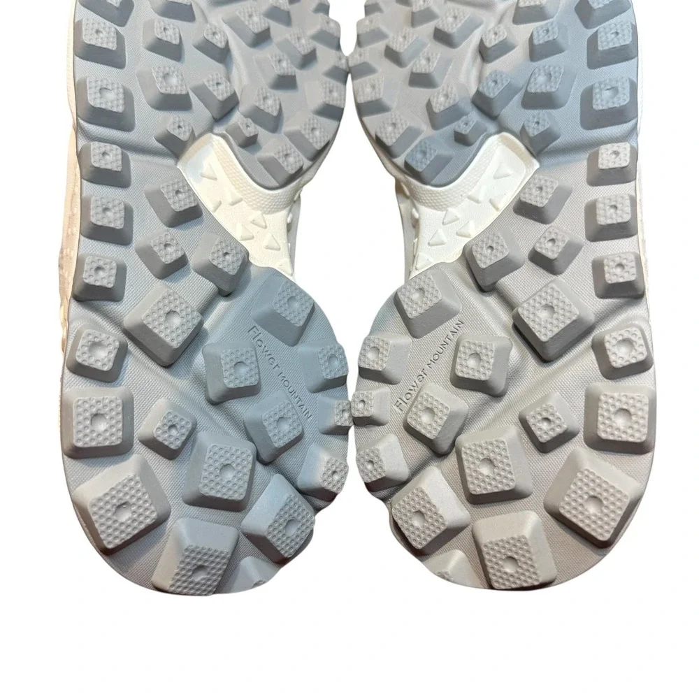 Flower Mountain Shoes‎ Womens Size 7.5 White Pink Sherpa Suede Trail FM36-3-035